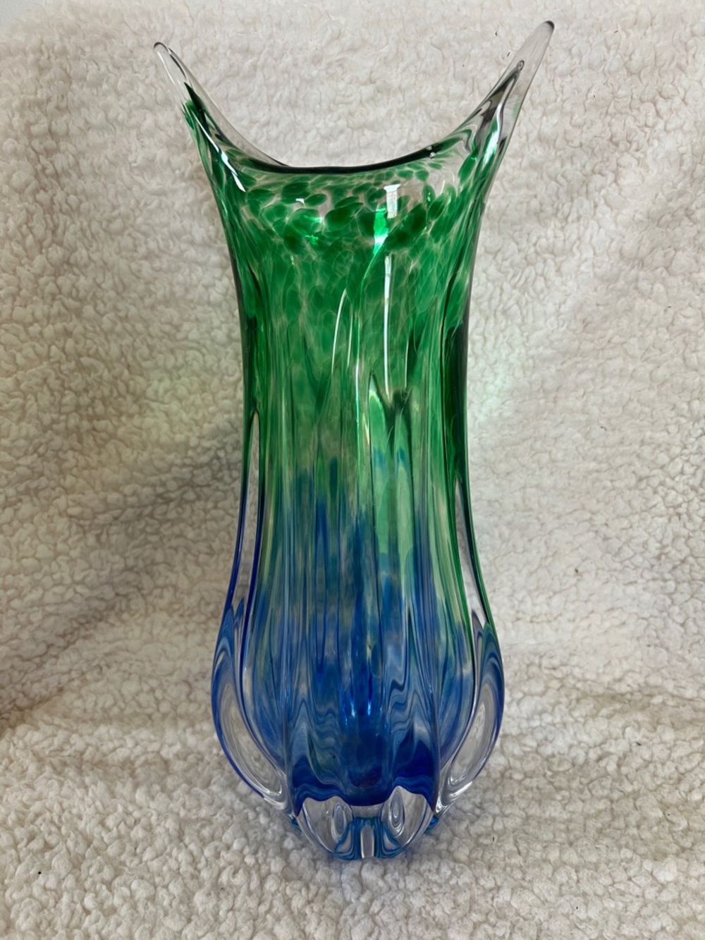 Hand blown glass vase, attributed to designer Josef Hospodka for Chribska.